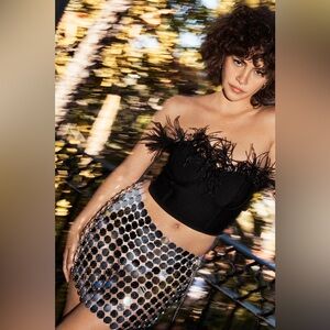 Nasty Gal Metallic Disc Mini Skirt